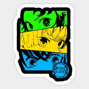 Kimetsu No Yaiba Demon Slayer Tanjiro Zenitsu Inosuke Sticker